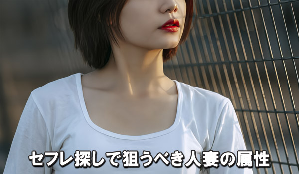 セフレ探しで狙うべき人妻の属性