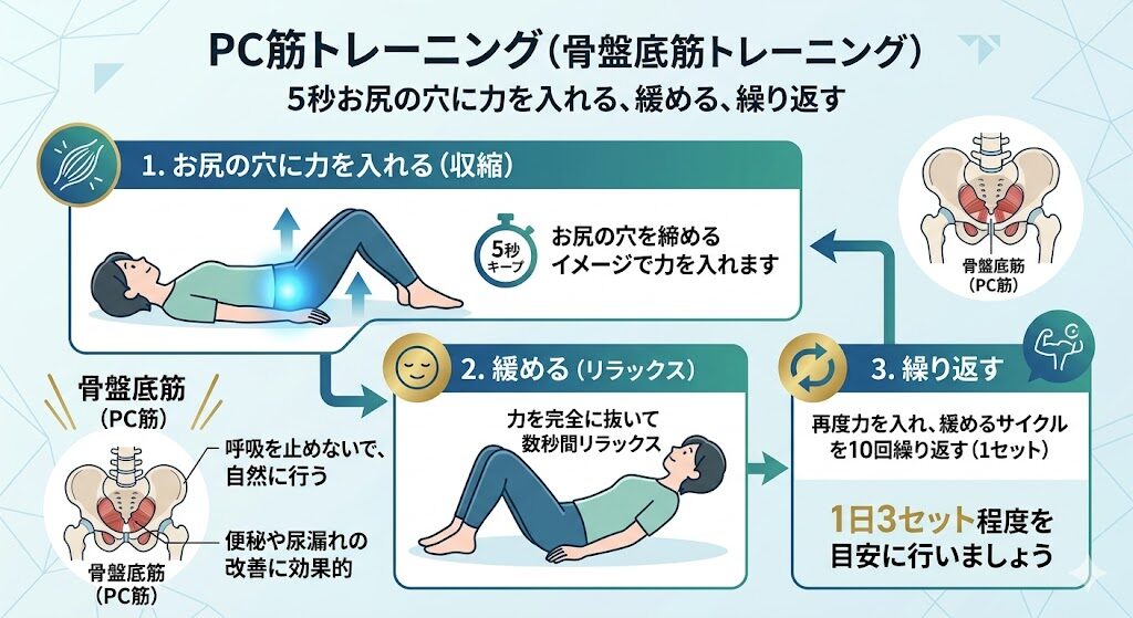 PC筋トレーニング（骨盤底筋トレーニング）